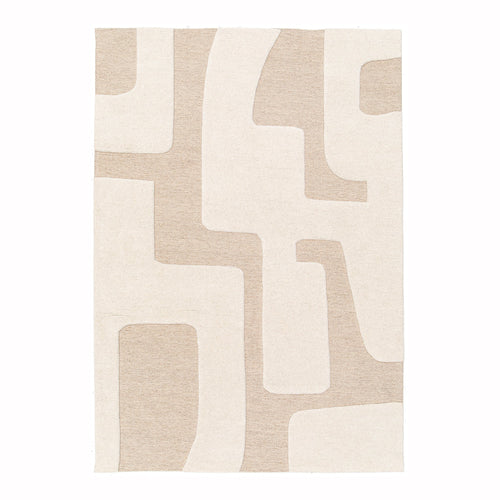 AFK Living vloerkleed Usonia - Handgeweven, zacht comfort voor elke dag en OEKO-TEX® Standard 100 gecertificeerd. - beige - 160x230 cm