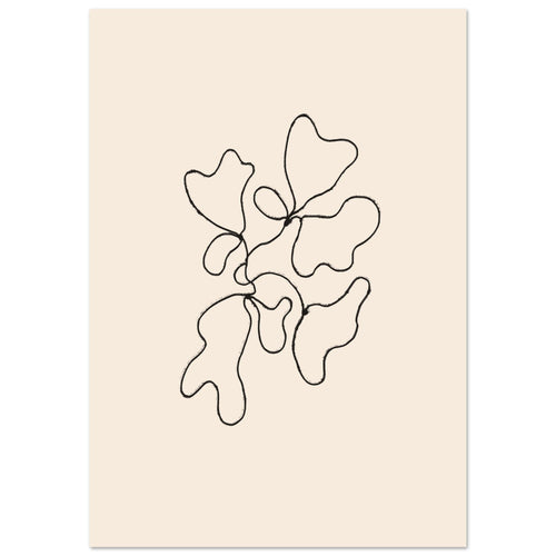Artfulprints  Abstract – Blob lined   poster 50x70 cm