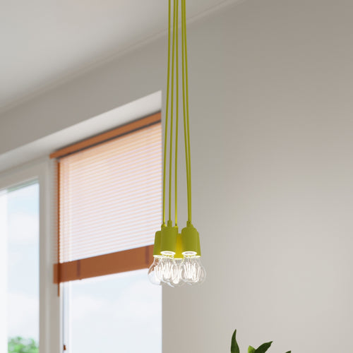 Sollux Lighting Hanglamp DIEGO 3 geel - 15x15x90cm
