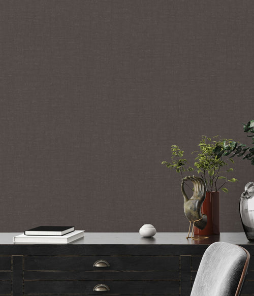 Livingwalls behang effen en antraciet grijs - 53 cm x 10.05 m - AS-387453