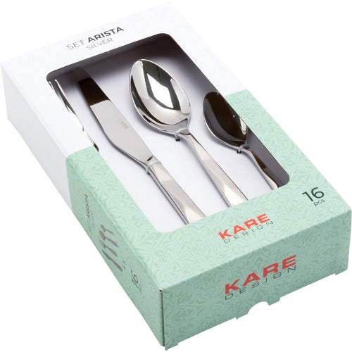 Kare Design Bestek Arista zilver (16-part)