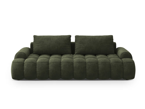 Cosmopolitan Design Slaapbank met opbergdoos Linz 4-zits, flueel groente - 100x250x84cm