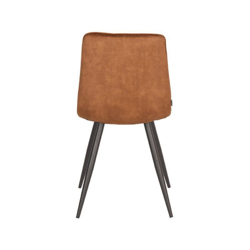 LABEL51 Eetkamerstoel Jelt - Oranje Velvet - Set van 2 - vtwonen shop