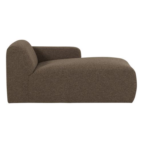 WOOOD chaise longue bank rechts Mojo Base - Bouclé - Bruin - 74x112x162
