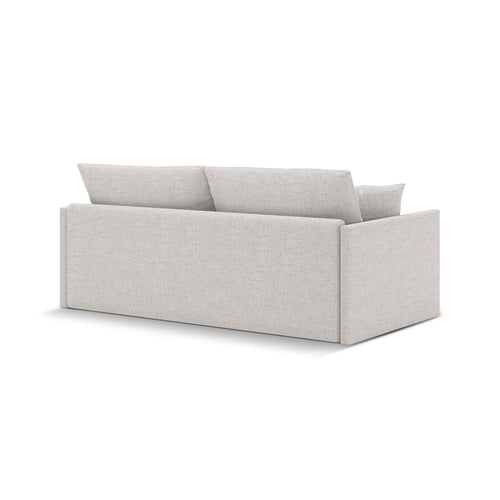 Cosmopolitan Design - Converteerbare bank Shannon 3-zits, structurele stof lichtbeige - 94x209x87cm
