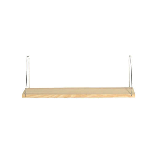 Naan Furniture Wandplank Macarelleta - Ongelakt massief hout - Natuurlijk - 60 cm - vtwonen shop