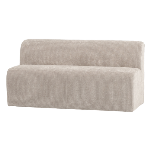WOOOD eetbank 164 cm rugleuning Mojo Base - Rib - Ecru - 83x164x76