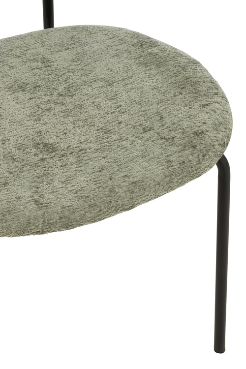 J-Line stoel - textiel/metaal - muntgroen