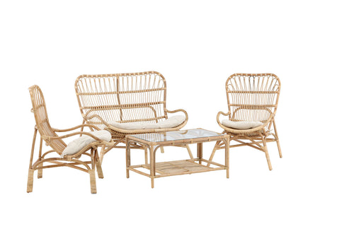 Rebellenclub loungeset merit - naturel rattan - vtwonen shop