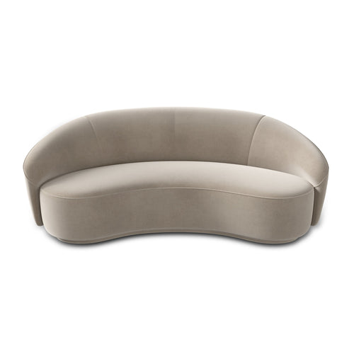 Sia Home - Rechte banken Luna Marie - Fluwelen stof - Taupe beige - 210cm - vtwonen shop