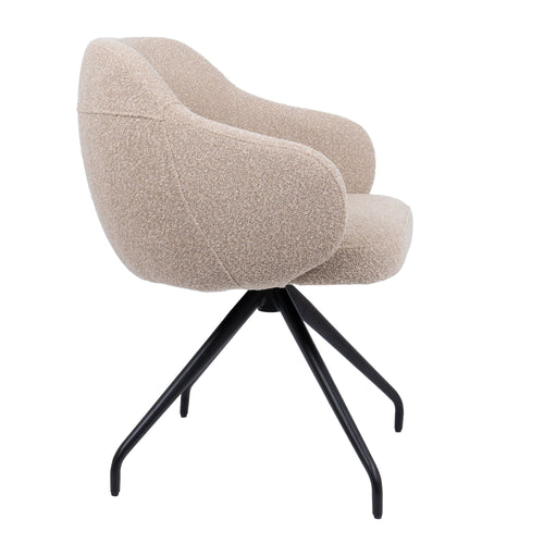 HelloChair eetkamerstoel HC05 Shulby - spinpoot black - cloud beige - vtwonen shop