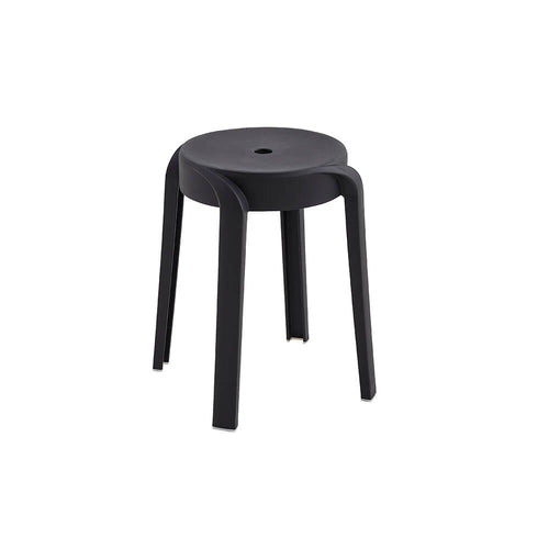 Home Deluxe | Kruk NIVO - Zwart, set van 8 | Stapelbaar