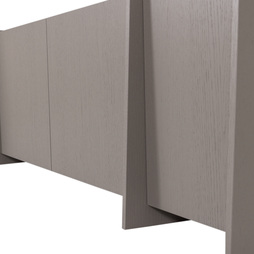 WOOOD tv meubel 200 cm Brock - Essen Fineer - Warmgrijs - 53x200x44