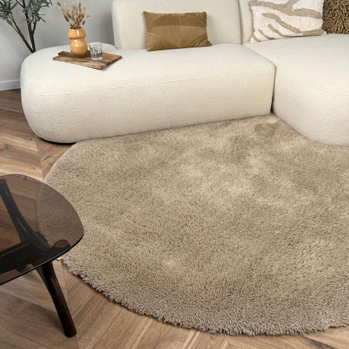 Interieur05 vloerkleed Furr - bruin - Ø 200 cm