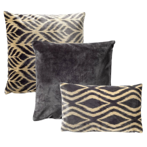 KUSSENSET | 3-delig | Celeste Signature | antraciet | Hoii | inclusief veren binnenkussens