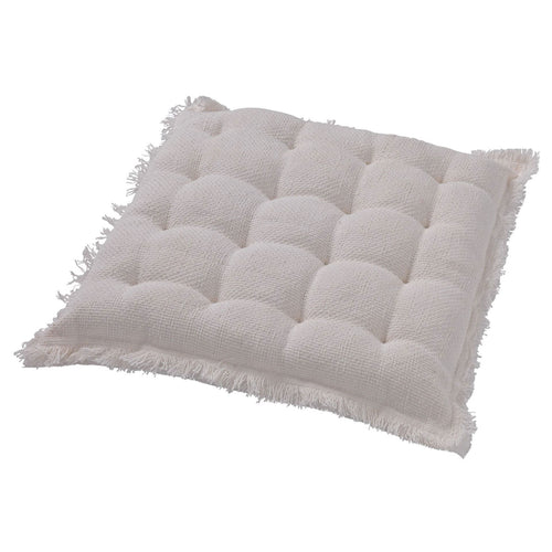 BURTO - stoelkussen 40x40 cm - gewassen katoen - Snow White - wit