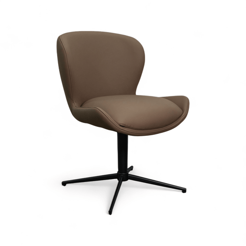Furnhouse eetkamerstoel Nicklas - Taupe - Leer - Set van 2