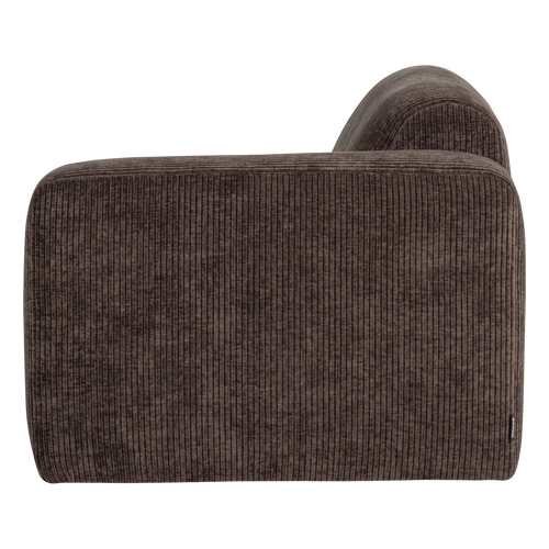 WOOOD 1-zits bank arm rechts Mojo Base - Ribstof - Bruin - 74x105x97