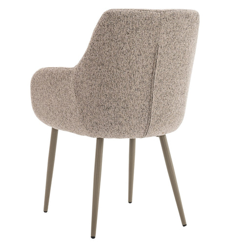 DÉJA Living Eetkamerstoel Noé - Taupe/Taupe - Zithoogte 47cm - Set van 2 - vtwonen shop