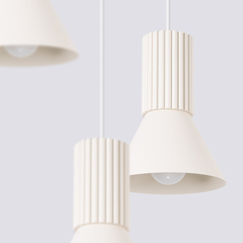 Sollux Lighting Hanglamp ESTRIA 3P beige - 30x30x120cm