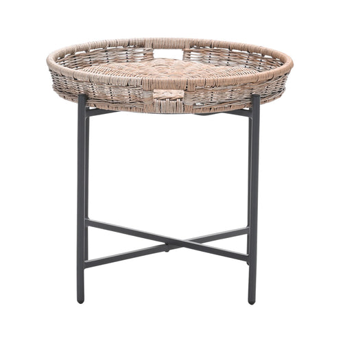 Benidorm bijzettafel - diameter 60xH50 cm -  c.black - natural - vtwonen shop