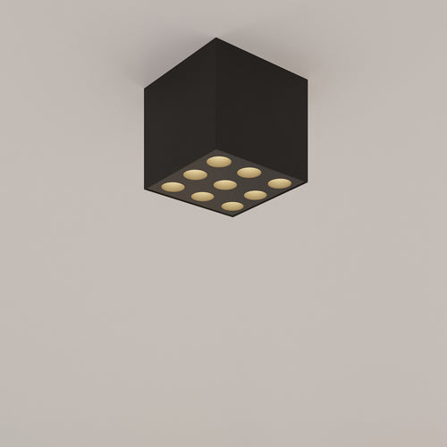 Sollux Lighting Plafondlamp OZZY zwart LED - 9,5x9,5x8,3cm
