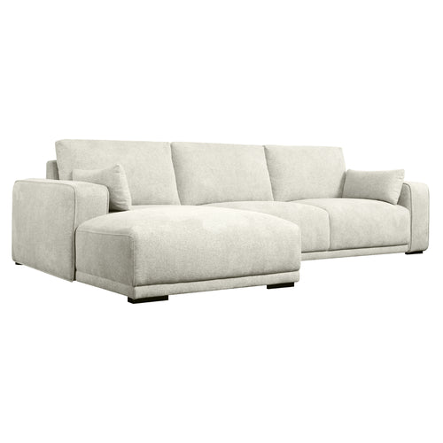 Furnhouse chaise longue bank links California - Crème wit - Stof - 105x305x85