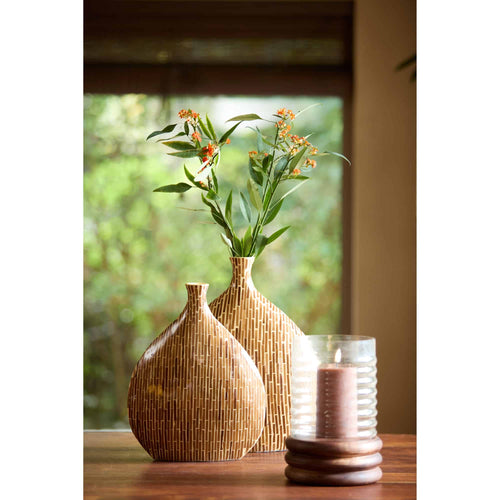 Light & Living vaas Lorca - bruin - 25x11x32cm