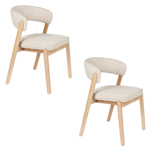 Zuiver Bright Eetkamerstoelen Beige - Set van 2 - vtwonen shop
