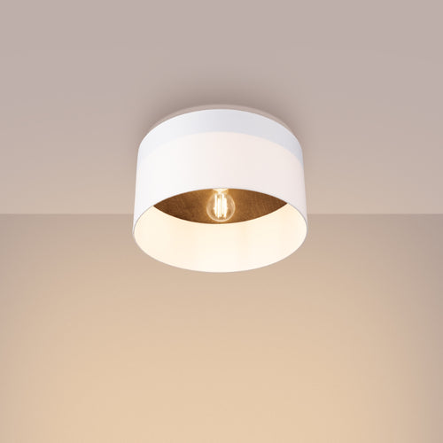 Sollux Lighting Plafondlamp TELESTO wit/donkerbruin - 35x35x20cm