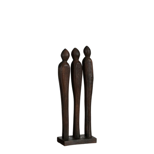 Mica Decorations Pegara Woondecoratie - L7 x B13 x H35 cm - Mangohout - Bruin