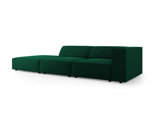Cosmopolitan Design linker bank Arendal 4-zits, flueel, flessengroen - 102x262x70cm
