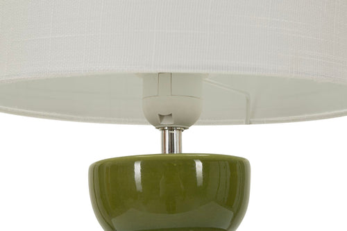 Mauro Ferretti tafellamp - 25x46 cm - groen/wit