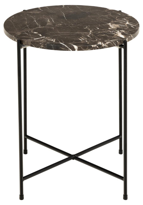 Rebellenclub Bijzettafel Kosta - Ø42 cm - Bruin