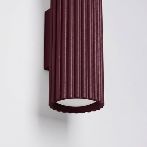 Sollux Lighting Wandlamp KARBON 30 bordeaux - 6,5x8,5x30cm