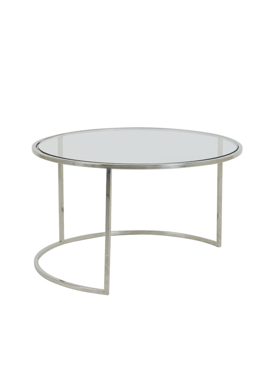 Light & Living salontafel DUARTE - Ø75x44cm - zilver - Set van 2 - vtwonen shop