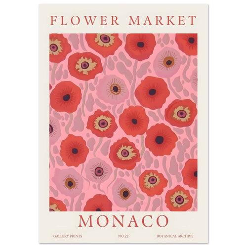 Artfulprints  Flower market - Monaco   poster A4 21x29.7 cm - vtwonen shop