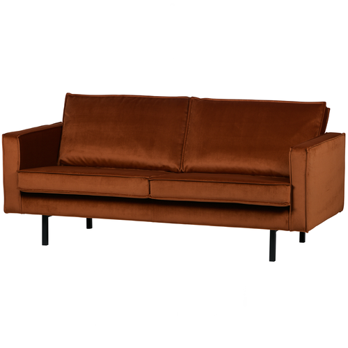 BePureHome 2,5-zits bank Rodeo - Velvet - Roest - 85x190x86 - vtwonen shop