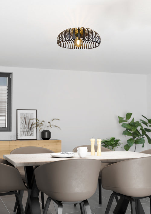 EGLO plafondlamp Mogano 3 - e27 - zwart