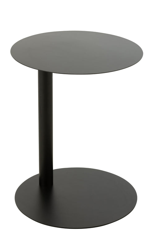 J-Line bijzettafel Rond - metaal - zwart