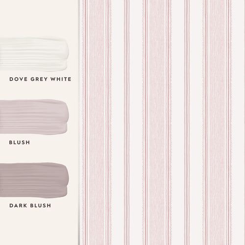 Laura Ashley Vliesbehang - Heacham Stripe - Blush