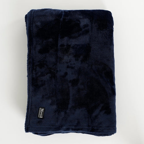 Mica Decorations Famke Fleece Plaid - L180 x B130 cm - Donkerblauw