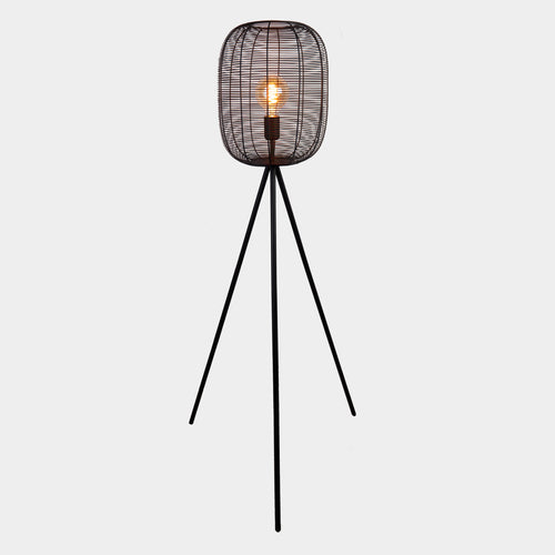 EGLO vloerlamp Rinroe - e27 - 140,5 cm - zwart - staal - vtwonen shop