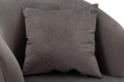 Mauro Ferretti fauteuil - 73x66x78 cm - grijs/zilver
