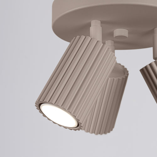 Sollux Lighting Plafondlamp KARBON 3P taupe - 19,5x19,5x18cm
