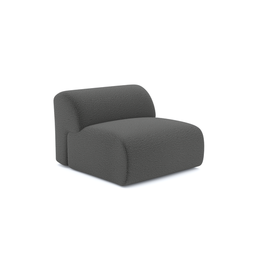 Sia Home - Fauteuils MYRA - Bouclette stof - Grafiet grijs - 75cm - vtwonen shop