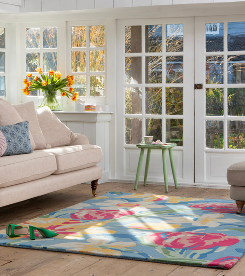 Laura Ashley Tulips-China Blue 82208 170x240 cm - vtwonen shop