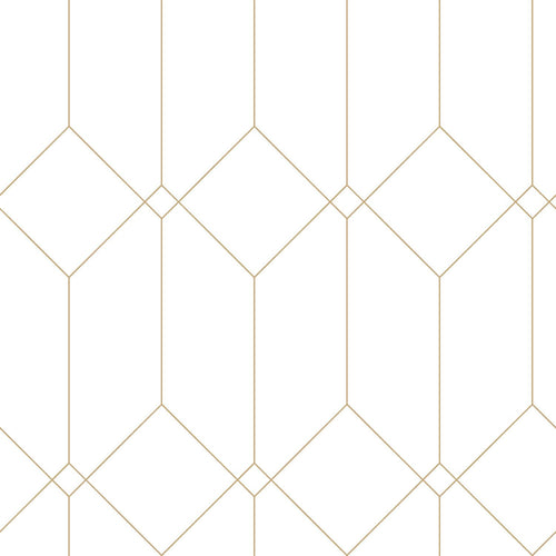 ESTAhome behang art deco motief wit en goud - 53 cm x 10.05 m - 139223 - vtwonen shop