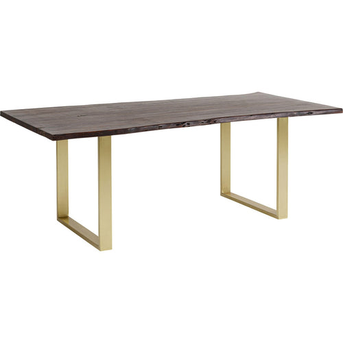 Kare Design Eettafel Harmony 160x80cm walnoot goud - vtwonen shop