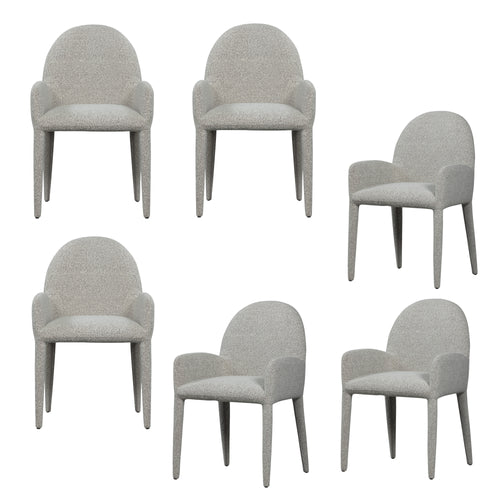 vtwonen eetkamerstoelen  Elegance - Polyester - Greige - Set van 6 - vtwonen shop